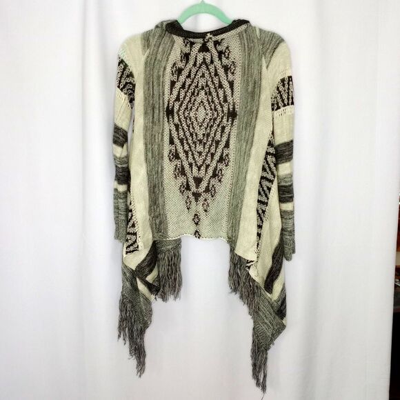 NOBO No Boundaries Southwestern Knit Long Shrug Open Cardigan Sweater Jrs Med - Picture 2 of 5